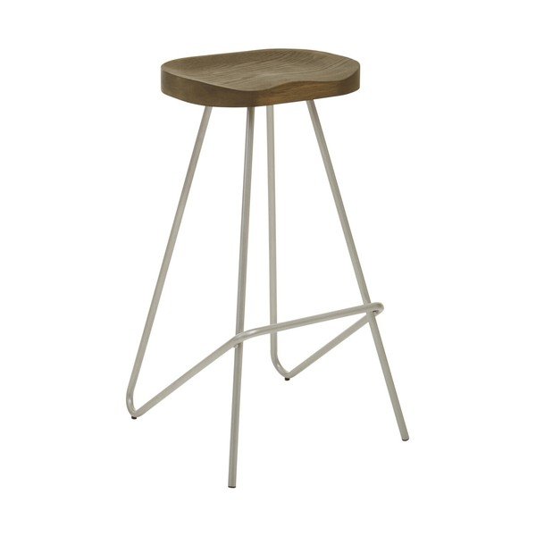 Jalakapuust baaritool hõbedases/naturaalses värvitoonis (istme kõrgus 78 cm) District - Premier Housewares