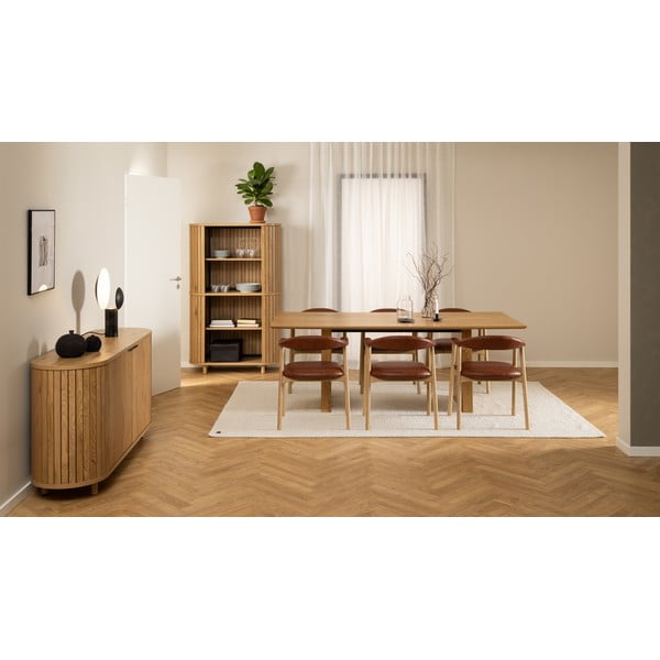 Pruun kunstnahast söögitool Addi - Actona-image-2