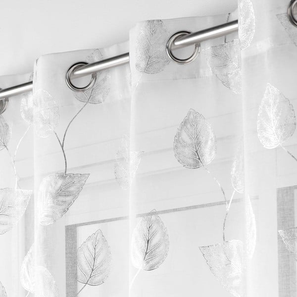 Valge-hõbedane kardin 140x280 cm Edelia - douceur d'intérieur-image-1