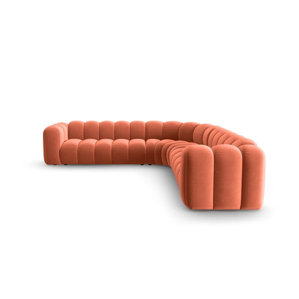 Roosa sametist mooduldiivan Lupine - Micadoni-image-2