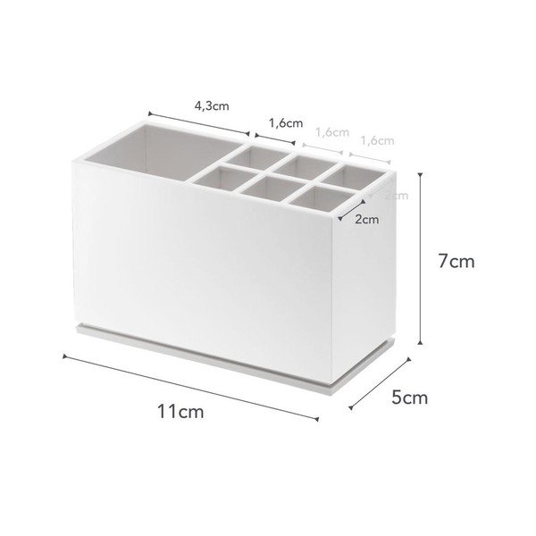 Valge plastmass hambaharja alus – YAMAZAKI-image-4