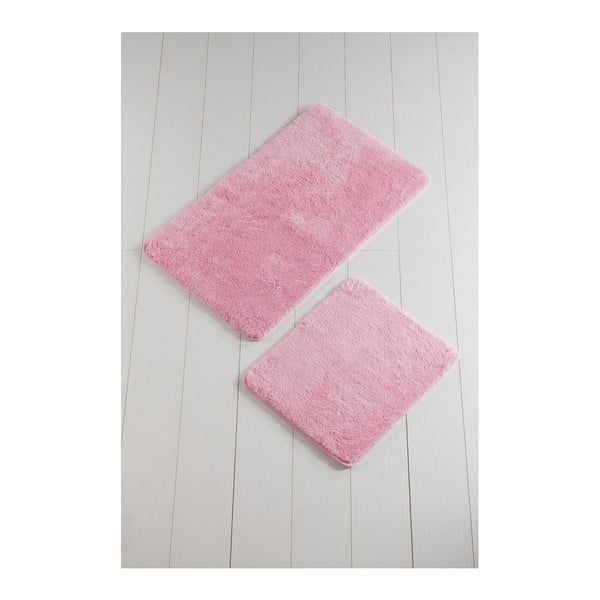 Komplekt 2 roosa vannitoa vaipade värvi Candy Pink - Unknown