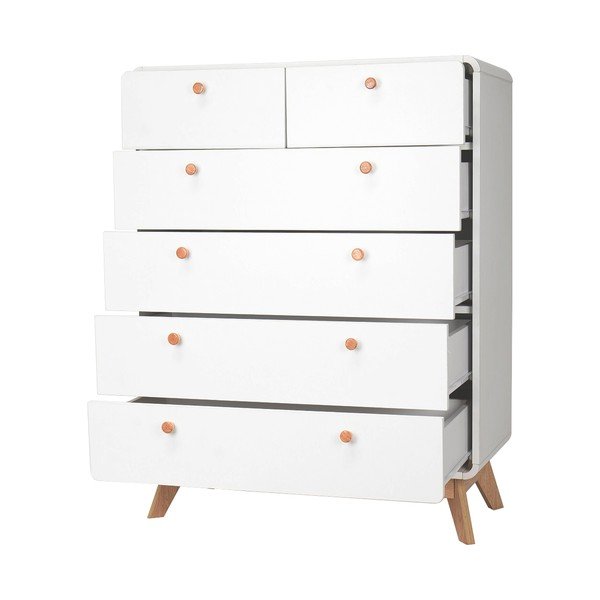 Valge kõrge kummut 81x104 cm Caitlin - Støraa-image-3