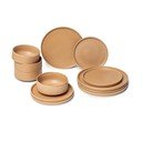 12-osaline oranž kivikeraamikast nõude komplekt Malia - Bonami Selection