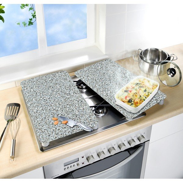 Klaasist pliidikatte komplekt 2 tk, 52 x 30 cm Granite - Wenko-image-4