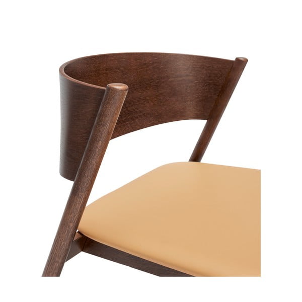 Tumepruun tugitool Oblique - Hübsch-image-4