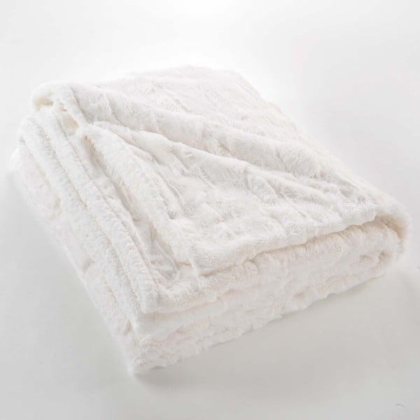 Kreemikas mikroplüüs pleed 180x220 cm Foxy - douceur d'intérieur