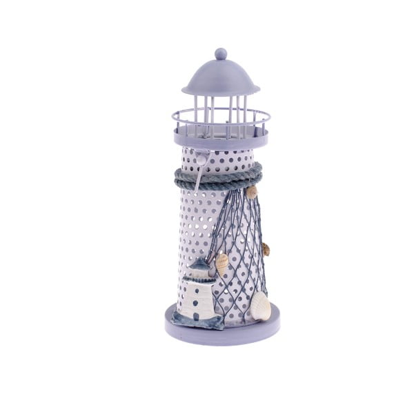 Světle fialový svícen Dakls Lighthouse, výška 18,5 cm