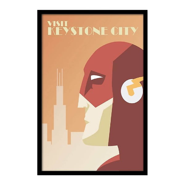 Plakát Visit Keystone City, 35x30 cm