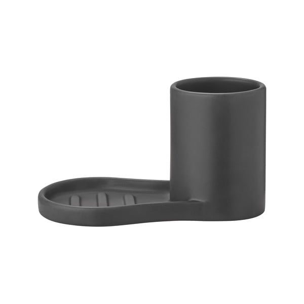 Must kivikeraamikast nõudepesuvahendite hoidik Piro - Blomus