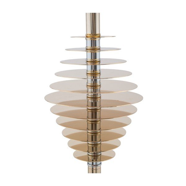 Černá stojací lampa s konstrukcí ve zlaté barvě Mauro Ferretti Terra-image-4