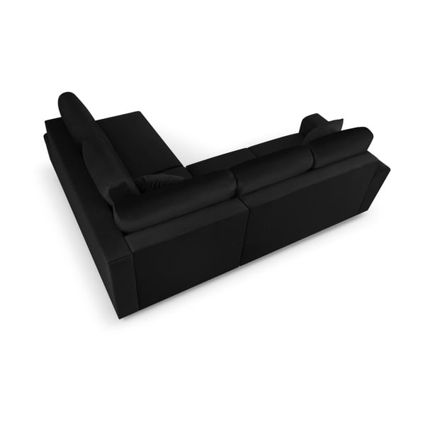 Must sametist panipaigaga nurgadiivanvoodi (parem nurk/"L"-kujuline) Kyoto - Cosmopolitan Design-image-4