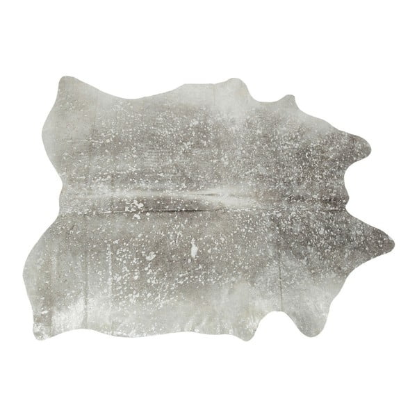 Šedý koberec z hovězí kůže Kare Design Hide, 215 x 180 cm