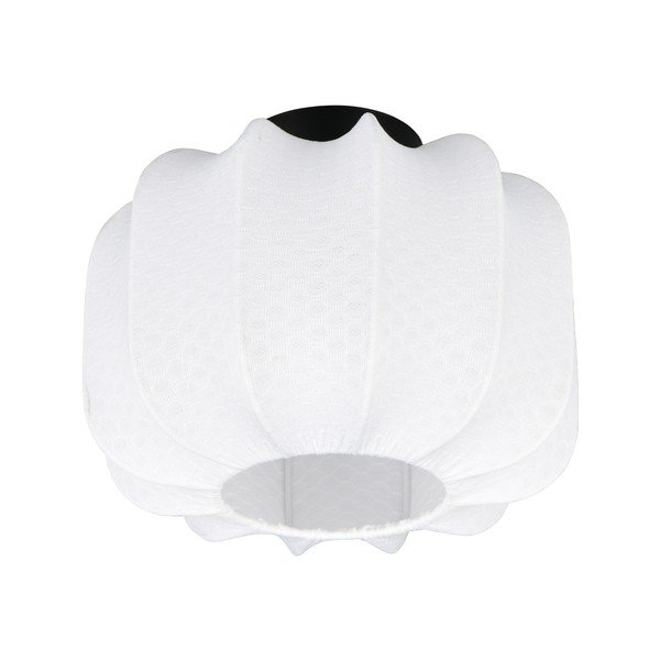 Valge metallist laevalgusti tekstiilist varjuga ø 25 cm Madleine - Reality