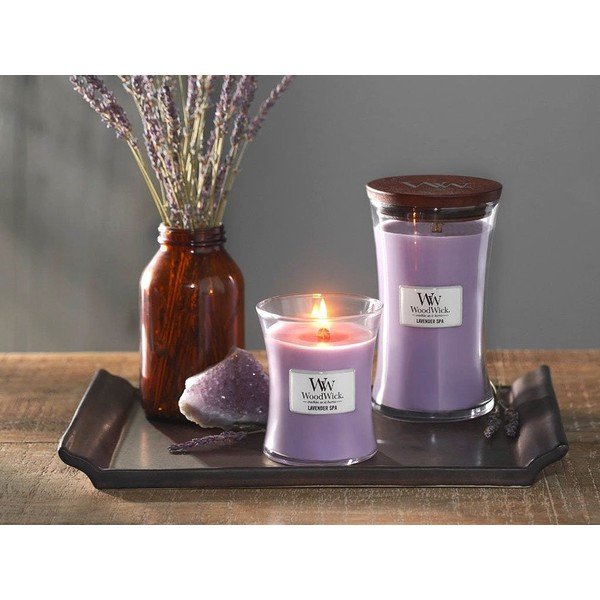 Lõhnaküünal Lavendlivann, 55 tundi kestev põlemine Lavender Spa - WoodWick-image-1