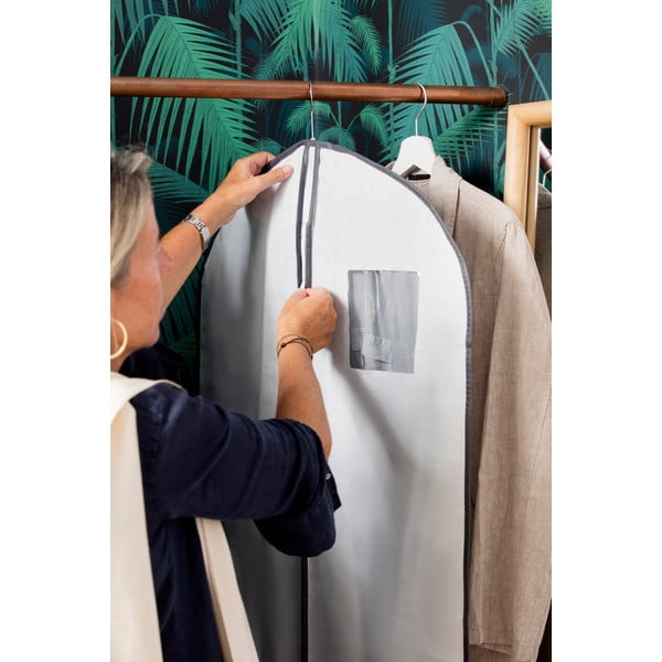 Valge rippuv ülikonnakott valge - Compactor-image-1