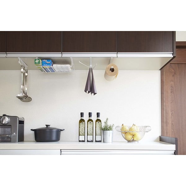 Valge metall majapidamispaberi hoidja rippuv Tower – YAMAZAKI-image-2