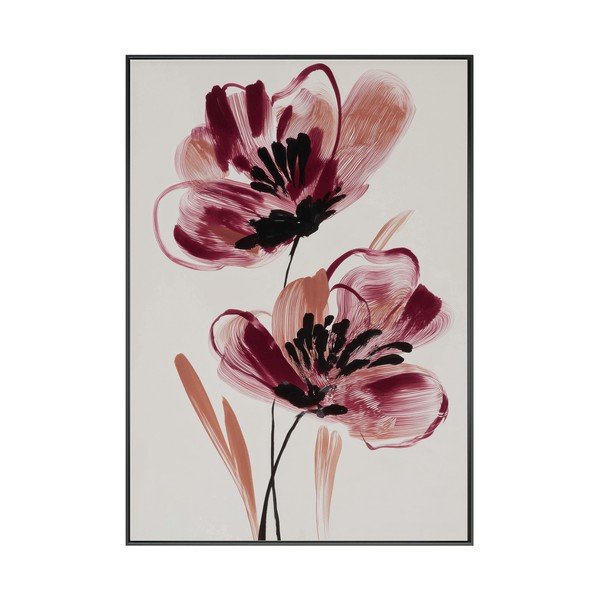 Trükitud pilt raamiga/lõuendil 70x100 cm Burgundy Blooms - Styler