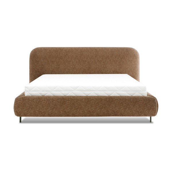 Ookerkollane polsterdatud kaheinimesevoodi koos panipaiga ja voodipõhjaga 140x200 cm Pointt - ELTAP-image-3