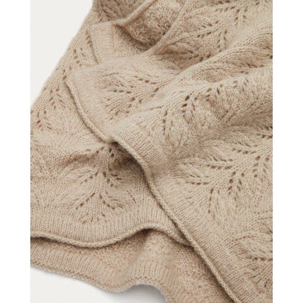 Villast ja segakiududest kootud tekk 130x170 cm Malik - Kave Home-image-1