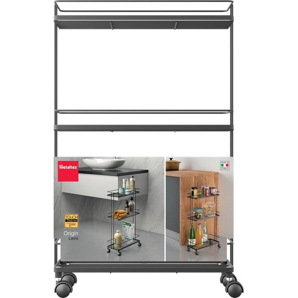Must mobiilne riiul 38x62x16 cm Lava - Metaltex-image-4