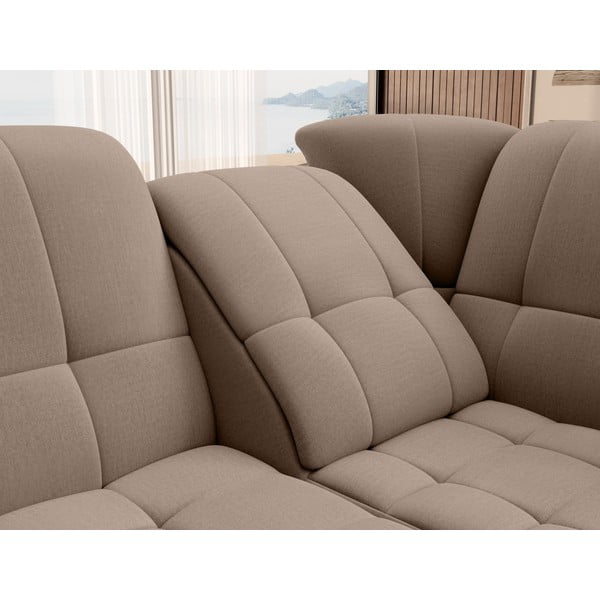 Pruun sametist lahtikäiv/sahtliga nurgadiivan (parem nurk/L-kujuline) Sado – ELTAP-image-1