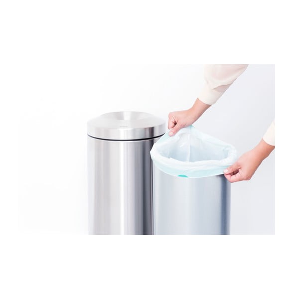 Matt hõbedane terasest prügikast 30 l Flame Guard - Brabantia-image-2