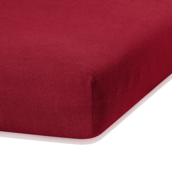 Tumepunane elastne lina kaheinimesevoodile Siesta, 200/220 x 200 cm Ruby - AmeliaHome-image-2