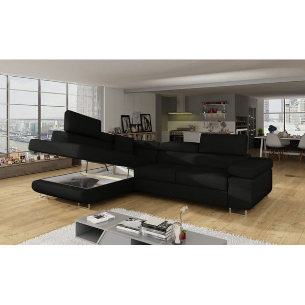 Must nurgadiivan, muudetav / koos panipaigaga, vasak nurk Anton – ELTAP-image-4