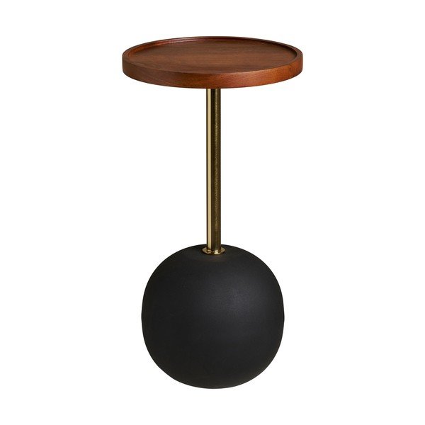 Ümmargune abilaud mangopuidust pealispinnaga, ø 30 cm Sirone - House Nordic-image-2