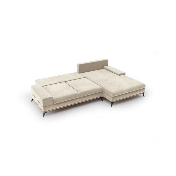 Sametkattega beež nurgadiivan , paremas nurgas Astre - Windsor & Co Sofas-image-3