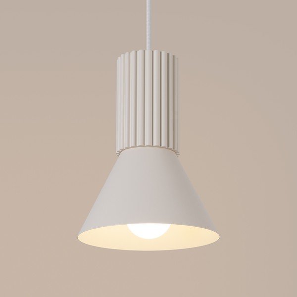 Beež metallist ripplamp ø 14 cm Niru - Sollux-image-2