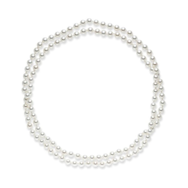 Bílý perlový náhrdelník Pearls of London, délka 120 cm