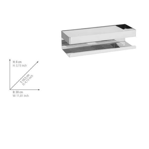 Roostevabast terasest isekinnituv vannitoariiul, läikiv hõbedane Genova - Wenko-image-2