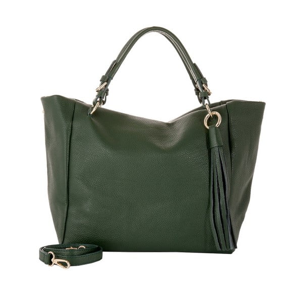Zelená kabelka z pravé kůže Andrea Cardone Green Style