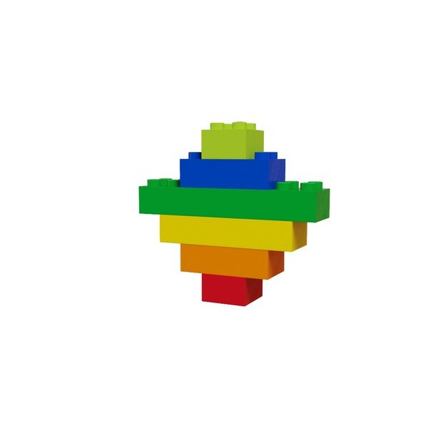 Ehitusklotside komplekt Rainbow pallirada, 120 tk - Hubelino-image-1