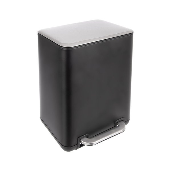 Must roostevabast terasest prügikast 6 l Black - Orion