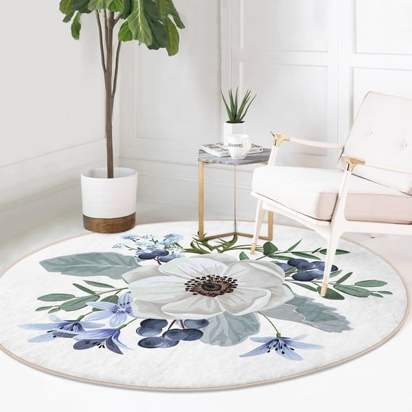 Pestav ümmargune vaip, sobitub robottolmuimejaga ø 80 cm Comfort - Mila Home-image-2