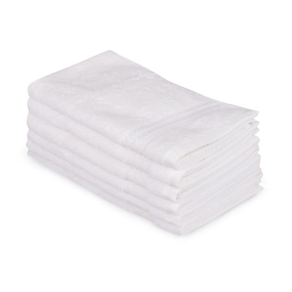 6 valge puuvillase rätiku komplekt Madame Coco Lento Puro, 30 x 50 cm - Foutastic