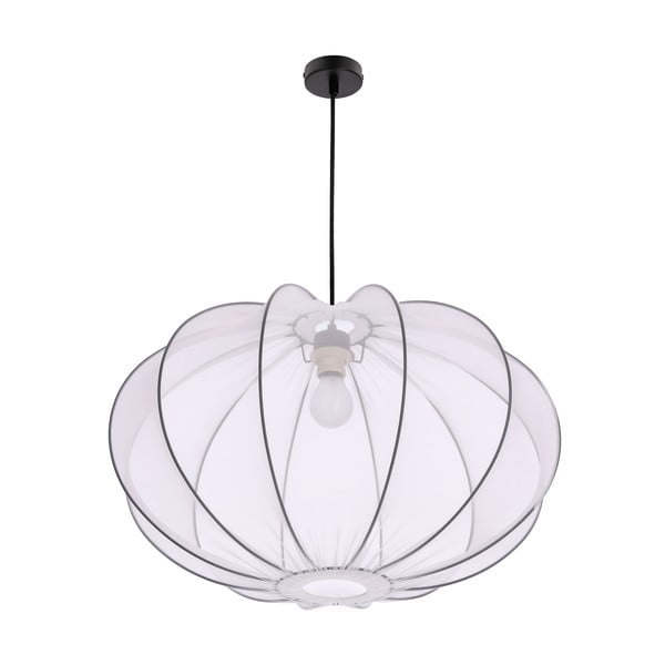 Valge rippvalgusti tekstiilist varjuga ø 60 cm Mellow - Candellux Lighting-image-4