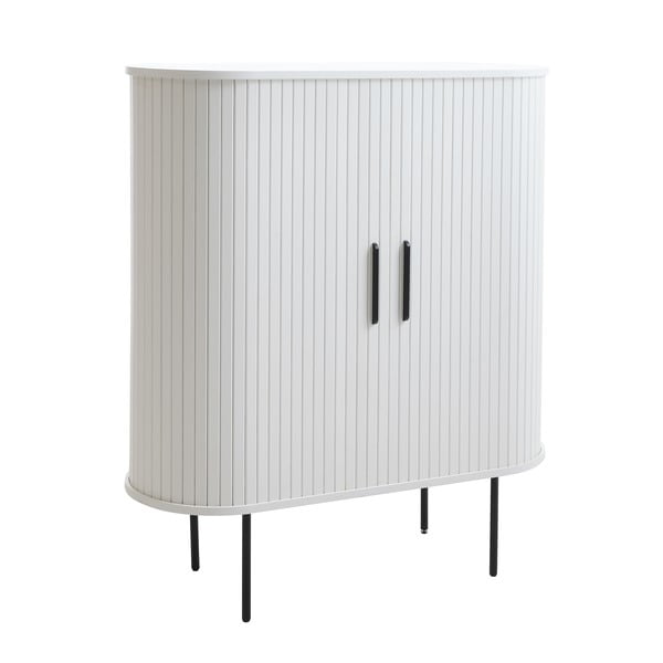 Valge lükandustega kapp 100x118x40 cm Nola - Unique Furniture-image-1