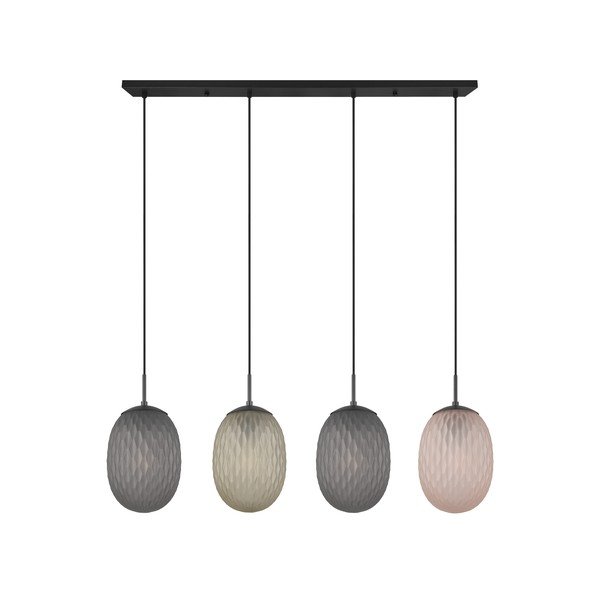 Matt must rippvalgusti klaasist varjuga Facette - Trio