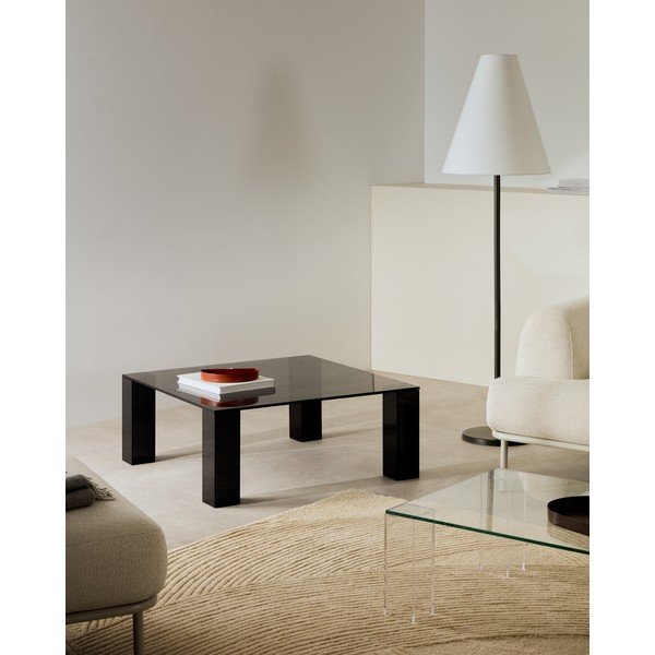 Tumehall klaasist diivanilaud 85x85 cm Adularia - Kave Home-image-1