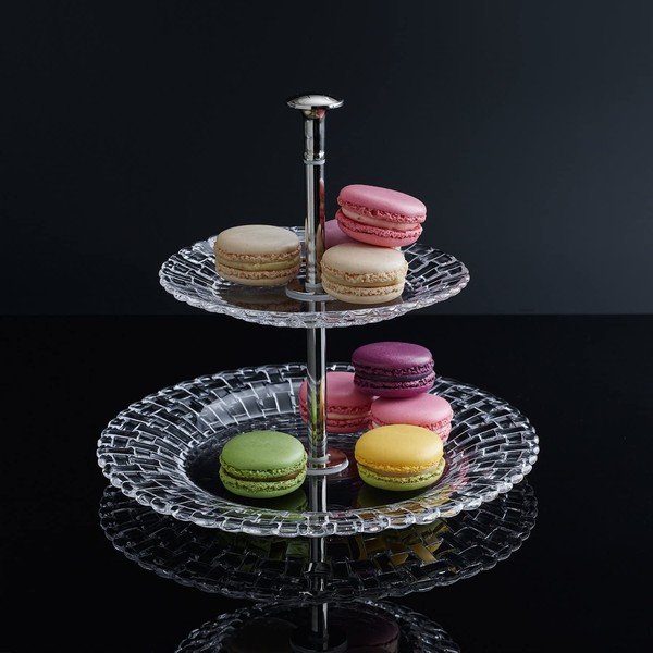 Kahekordne kristallklaasist serveerimisalus Nachtmann Bossa Nova, ⌀ 23 cm-image-1