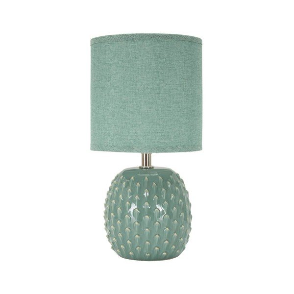 Helesinine keraamiline laualamp tekstiilist varjuga (kõrgus 27 cm) Pontus - Mauro Ferretti