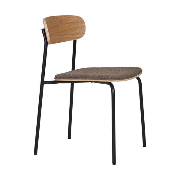 Must/pruun virnastatav söögitool saare vahtra toonis – House Nordic-image-2