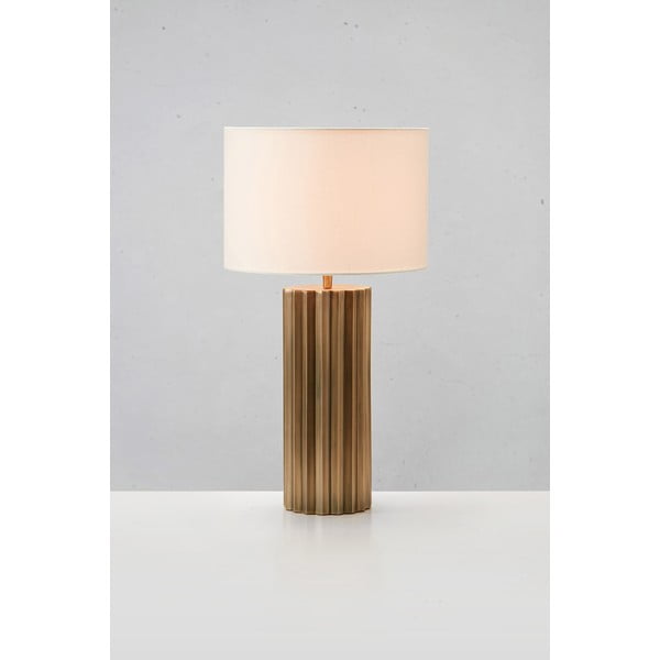 Pronksivärvi laualamp tekstiilvarjuga (kõrgus 60 cm) Hashira - Markslöjd-image-2