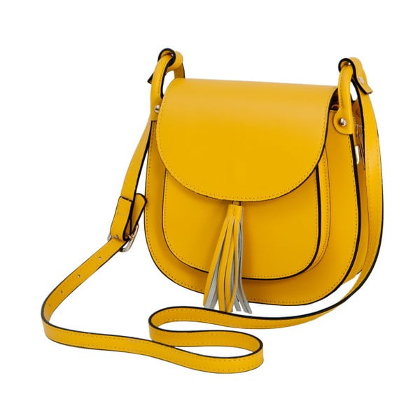 Žlutá kabelka z pravé kůže Andrea Cardone Matila