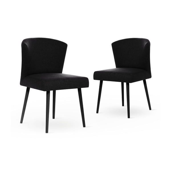 Sada 2 černých židlí černými nohami My Pop Design Richter