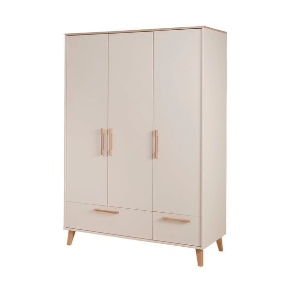 Kreem tammespoonist laste riidekapp 138x200x55 cm Jil - Roba-image-2